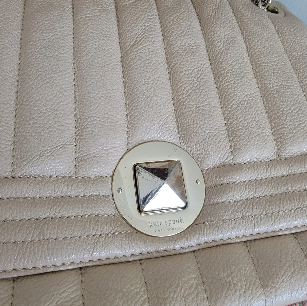 Kate spade Gold Chain Shoulder Bag beige Purse